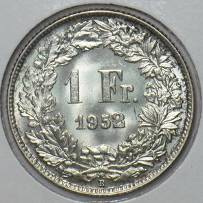 Switzerland 1952 Franc Gem BU 295640 combine shipping