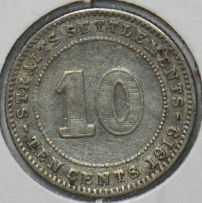 Straits Settlements 1919 10 Cents 193492 combine shipping