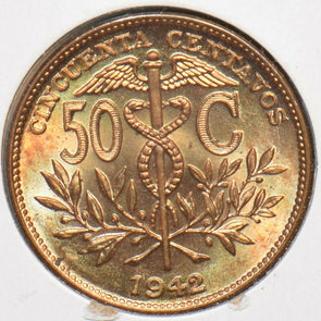 Bolivia 1942 50 Centavos 295782 combine shipping