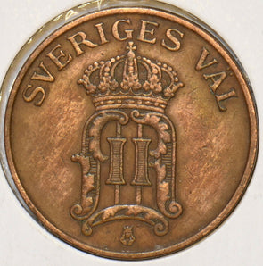 Sweden 1907 2 Ore 197092 combine shipping