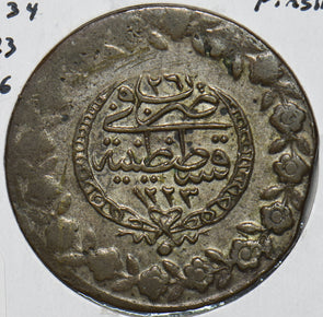 Turkey 1834 1223AH. YR 26 5 Piastres 297183 combine shipping