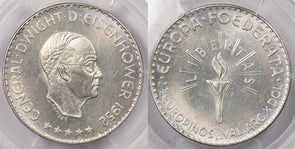 Germany 1952 HM 2 1/2 Europinos PCGS MS 65 Eisenhower X#11 PI0206 combine shippi