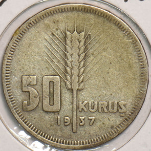 Turkey 1937 50 Kurus T0123 combine shipping