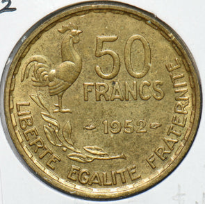 France 1952 50 Francs Rooster animal 294085 combine shipping