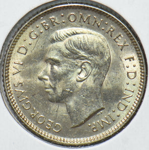 Australia 1942 D 6 Pence Kangaroo animal Emu 192747 combine shipping