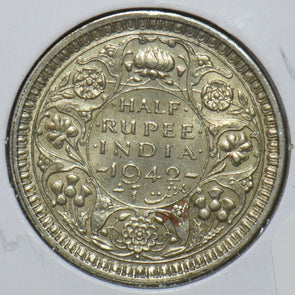 British India 1942 1/2 Rupee 295709 combine shipping