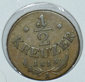 Austria 1816 1/2 Kreuzer Eagles animal 191568 combine shipping