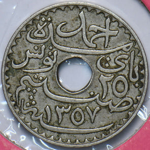Tunisia 1938 AH 1357 25 Centimes 150745 combine shipping
