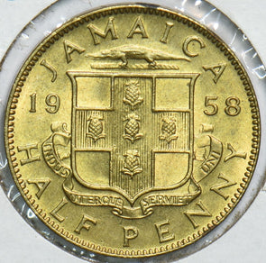 Jamaica 1958 1/2 Penny BU 198533 combine shipping