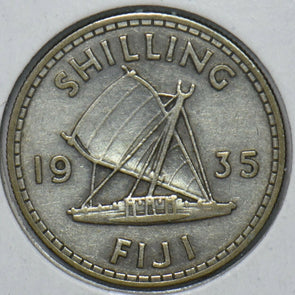 Fiji 1935 Shilling 151197 combine shipping