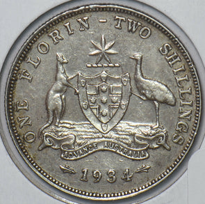 Australia 1934 Florin Kangaroo animal Emu 240188 combine shipping