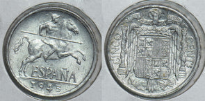 Spain 1945 BE 2470 5 Centimos Horse animal BU 299089 combine shipping