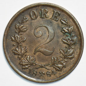 Norway 1884 2 Ore 298404 combine shipping