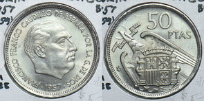 Spain 1957 50 Pesetas BU 299121 combine shipping