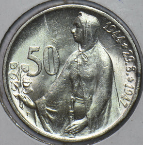 Czechoslovakia 1947 50 Korun Lion animal 3rd Anniversary - Slovak Uprising 29502