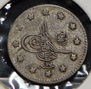 Turkey 1892 AH 1293 2 Kurush  191153 combine shipping