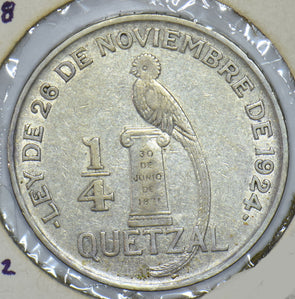 Guatemala 1928 1/4 Quetzal Quetzal animal  290411 combine shipping