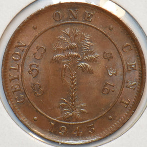 Ceylon 1943 Cent 296518 combine shipping
