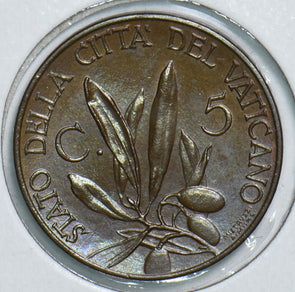 Vatican 1937 C 5 Centimes 299108 combine shipping