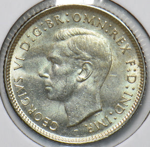 Australia 1944 S 6 Pence Kangaroo animal Emu 192752 combine shipping