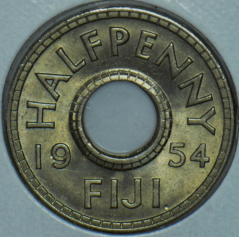 Fiji 1954 1/2 Penny 290794 combine shipping