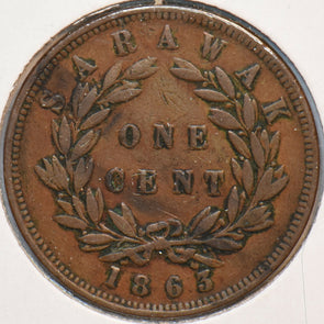 Sarawak 1863 Cent 294759 combine shipping