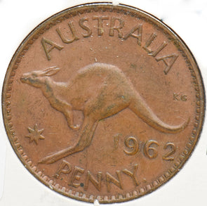 Australia 1962 Penny Kangaroo animal Queen Elizabeth II 150519 combine shipping
