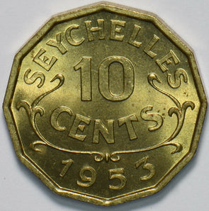 Seychelles 1953 10 Cents Elizabeth II 293528 combine shipping
