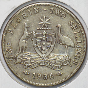 Australia 1936 Florin Kangaroo animal Emu 294577 combine shipping