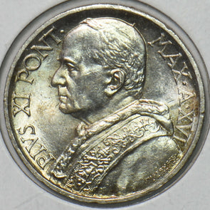 Vatican 1937 5 Lira BU 297072 combine shipping