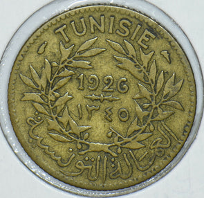 Tunisia 1926 AH 1345 Franc Emu 191430 combine shipping