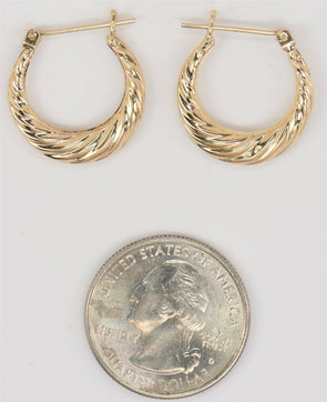 14K Gold Earrings 1.55g 0.55*0.55inch RG0075