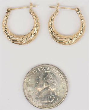 14K Gold Earrings 1.55g 0.55*0.55inch RG0075