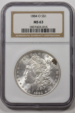 1884-O Morgan Dollar Silver NGC MS63 NI0018