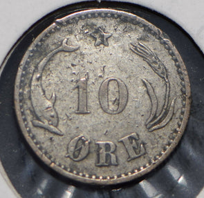 Denmark 1905 10 Ore Dolphin animal  901479 combine shipping
