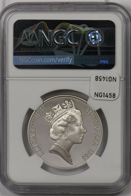 Australia 1985 10 Dollar silver NGC Proof 69UC Victoria Anniversary NG1458 combi