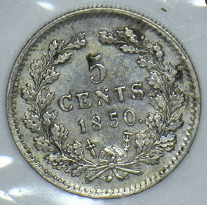 Netherlands 1850 5 Cents AU-UNC 291557 combine shipping