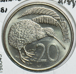 New Zealand 1981 20 Cents Kiwi Bird animal 198045 combine shipping