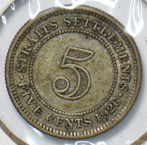 Straits Settlements 1926 5 Cents 193502 combine shipping