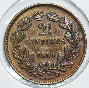 Luxembourg 1901 2 1/2 Centimes 198560 combine shipping