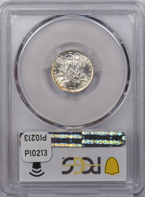 France 1918 50 Centimes PCGS MS 62 Gad-420 F-190 PI0213 combine shipping