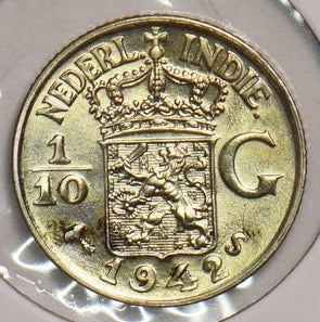 Netherlands East Indies 1942 S 1/10 Gulden 199170 combine shipping