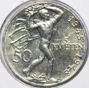 Czechoslovakia 1948 50 Korun Lion animal 150384 combine shipping