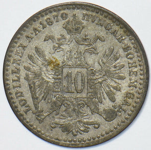 Austria 1870 10 Kreuzer Eagle animal 150824 combine shipping