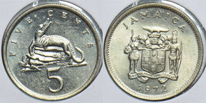 Jamaica 1972 5 Cents Crocodile animal 153828 combine shipping