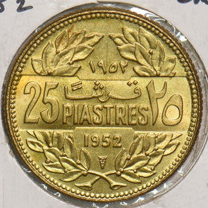 Lebanon 1952 25 Piastres Choice BU 199158 combine shipping