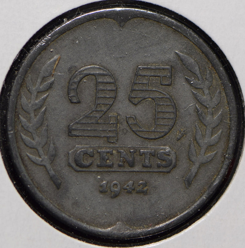 Netherlands 1942 25 Cents  150098 combine shipping