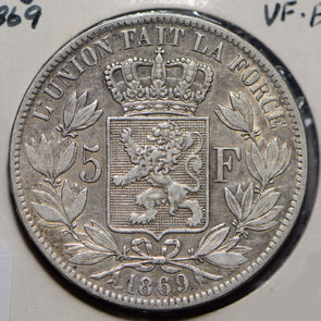 Belgium 1869 5 Francs  290118 combine shipping