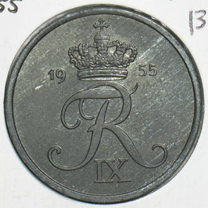 Denmark 1955 5 Ore BU 298129 combine shipping