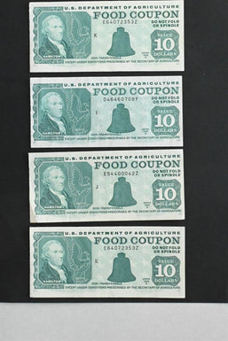 US 1994 -97 USDA $10 Food Coupons AU Lot of 12 RC0716 combine shipping